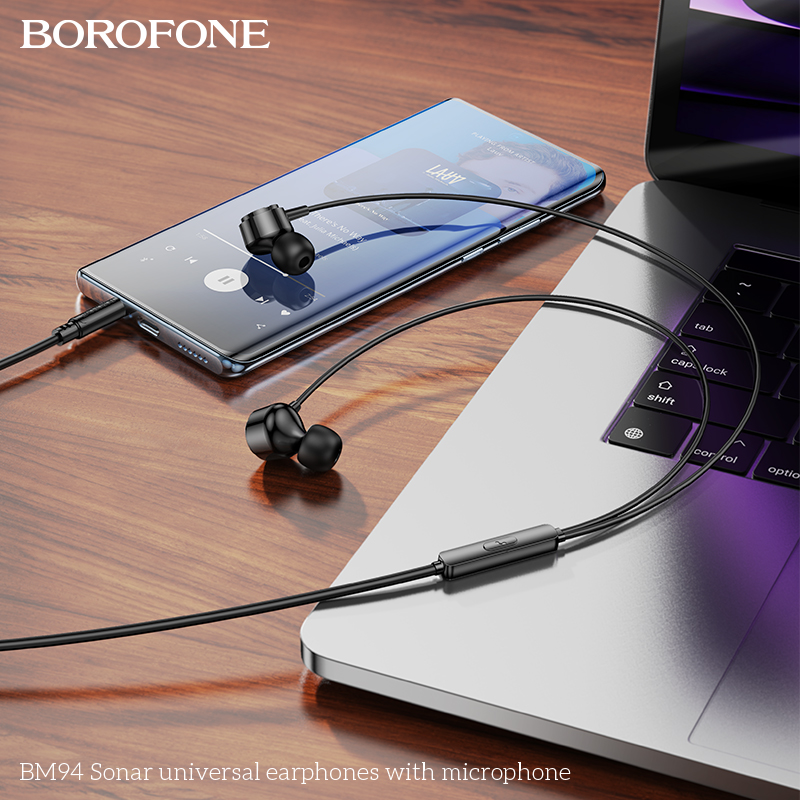 BOROFONE BM94 Sonar wired earphones with mic NZ 7